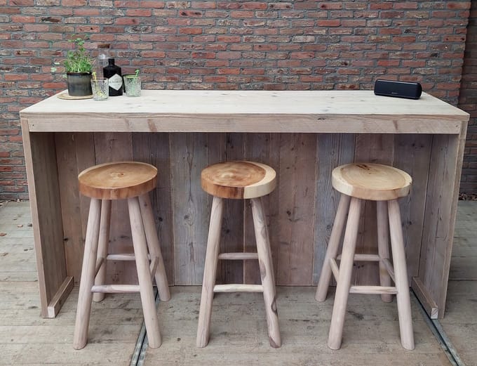 Steigerhouten Barmeubel - Aperitief bar - Buitenbar