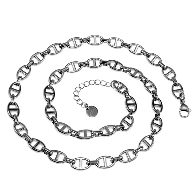 60cm x 8mm Ketting Dames - Gepolijst RVS - Ovale Ankerschakels Ketting