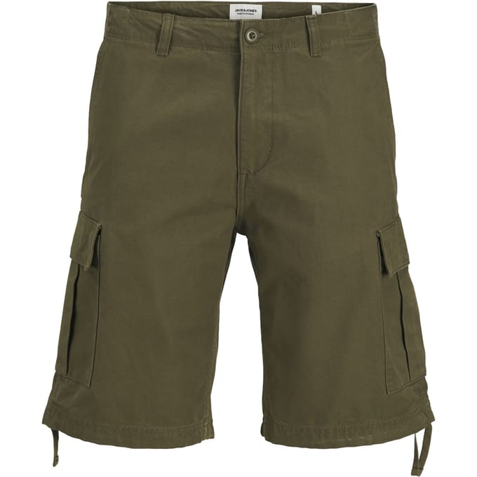 Korte regular fit cargobroek met riemlussen, model 'COLE BARKLEY'