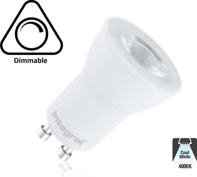 Integral  Ilon Led-lamp - GU10 - 4000K Wit licht - 4 Watt - Dimbaar