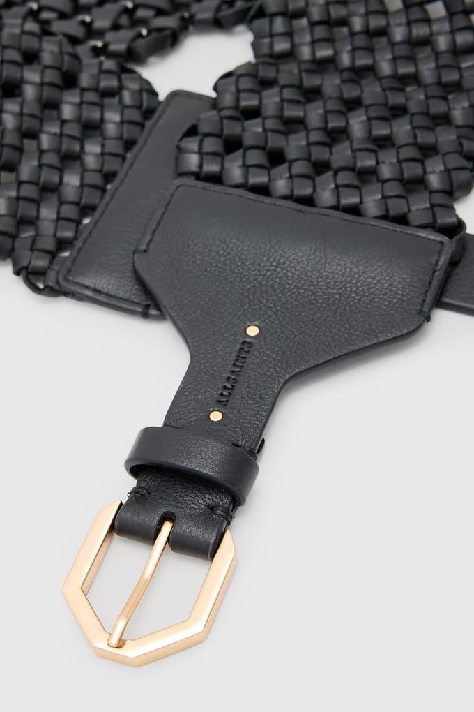 AllSaints Mathilde Waist Belt Black/warm Brass Größe: XS | Gürtel Outlet | Damen | Schwarz