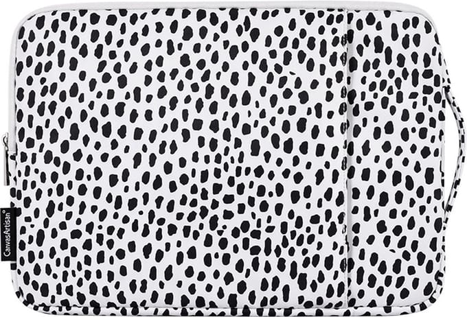 Laptophoes 13 Inch BK - Laptop Sleeve Hoes Case – Panterprint Wit