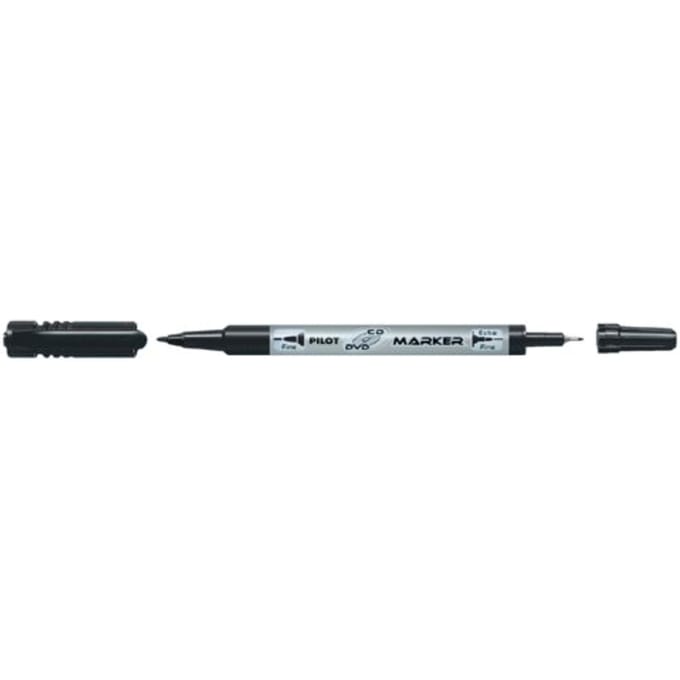 Cd marker pilot twin f en ef 0.7 mm en 0.4 mm zwart