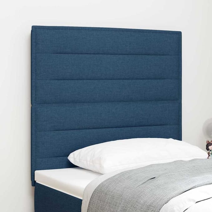 vidaXL - Hoofdbord - Blauw - Stof