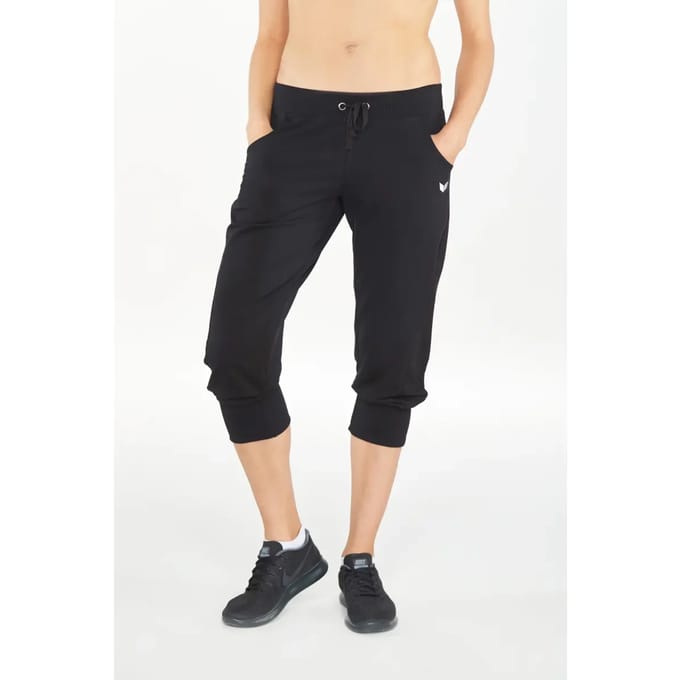 Basics 3/4-Sweatbroek - Trainingsbroek - Vrouwen - Maat M - Zwart