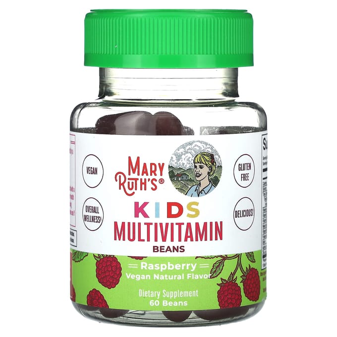 MaryRuth's, Enfants, Multivitamines Soja, Framboise, Haricot, 60 Comprimés
