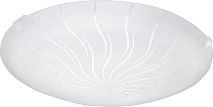 EGLO Margitta 1 - Wand/Plafondlamp - 1 Lichts - Ø245mm. - Wit - Granille Wit, Helder