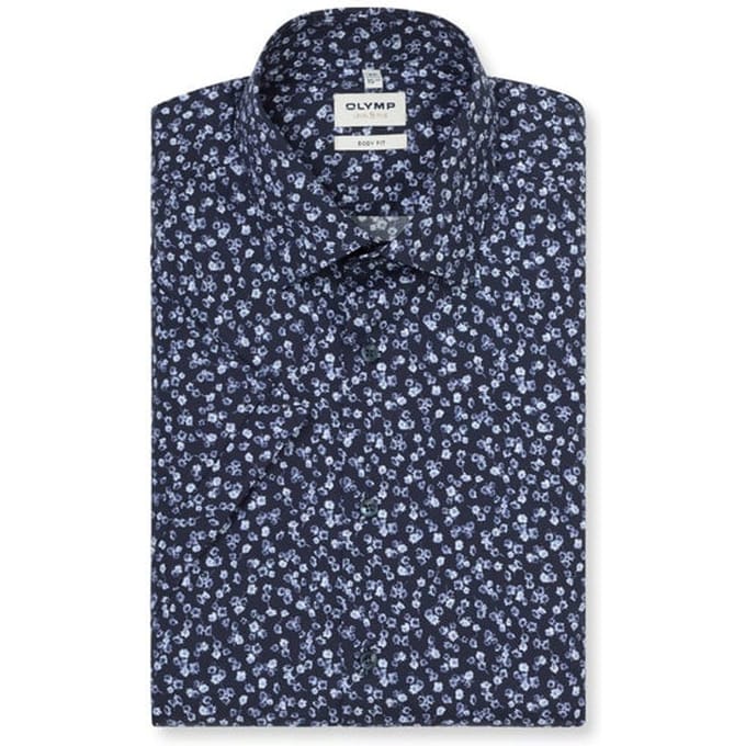 slim fit vrijetijdsoverhemd met florale all-over print