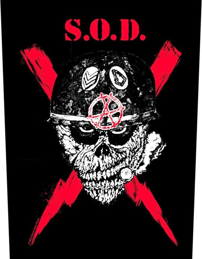 Stormtroopers Of Death - Scrawled Lightning Rugpatch - Zwart