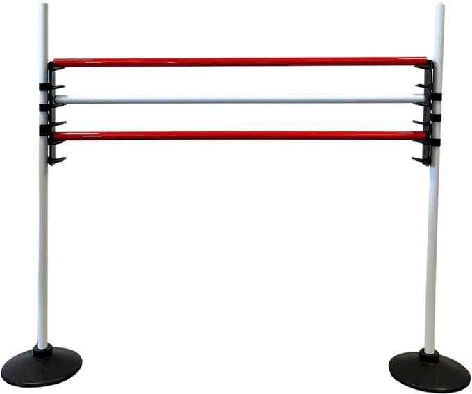 Hobby Horse Hindernis Verstelbaar 3 Leggers - Rood/Wit