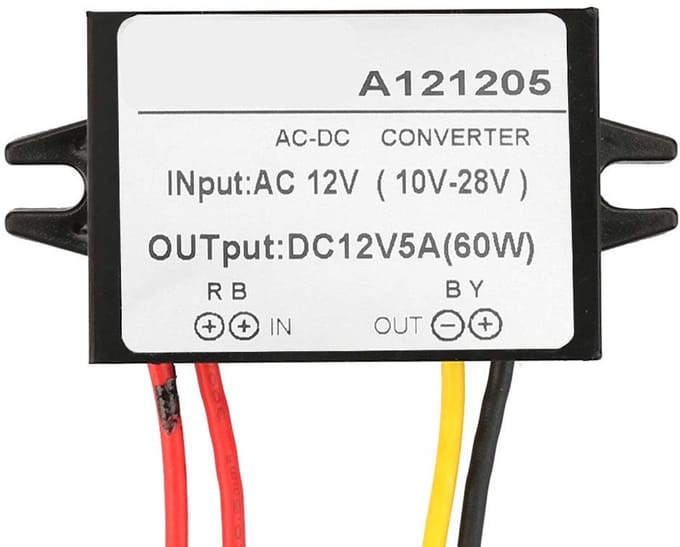 Allecto - DC 12V Step Down Voltage Converter - Voedingsmodule - Sterke stabiliteit - IP67 waterdicht - Voor diverse toepassingen - 5A
