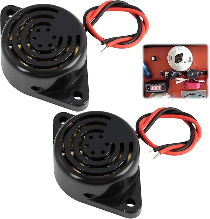 Set van 2 Actieve Piezo Elektrische Beeper voor Alarmen en Meldingen