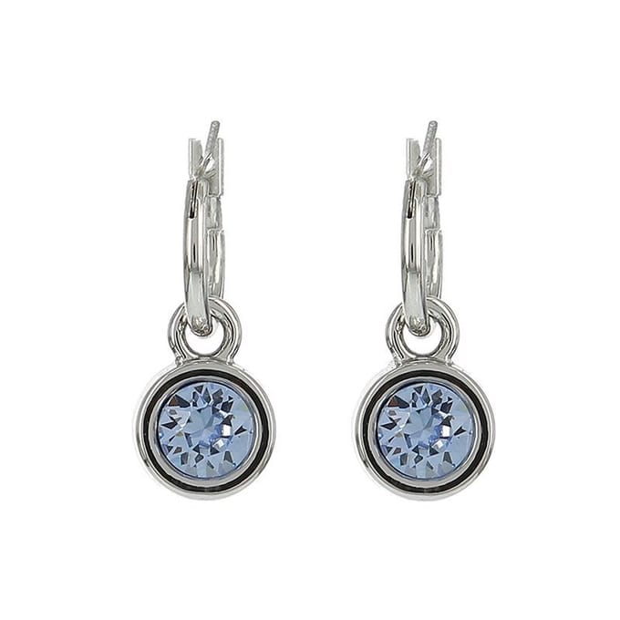 Biba Oorhangers zilver met steen Lt Sapphire