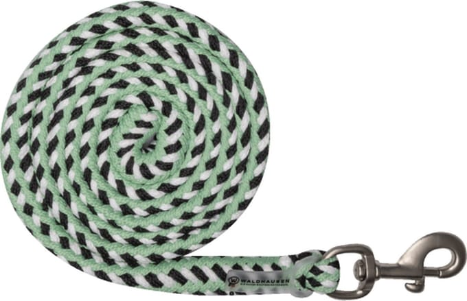 Waldhausen halstertouw Plus met karabijnhaak grijs/pastelgroen/wit
