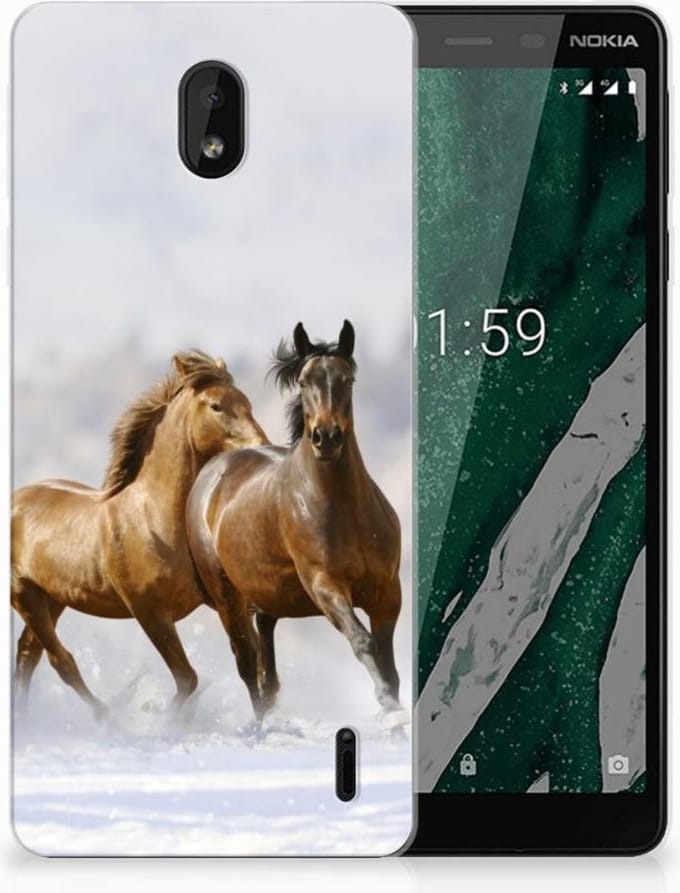 Nokia 1 Plus TPU Hoesje Paarden