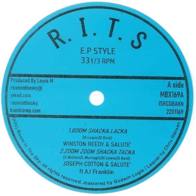 Winston Reedy & Joseph Cotton & Vin Gordon & Ansel - Boom Shacka Lacka (7" Single)