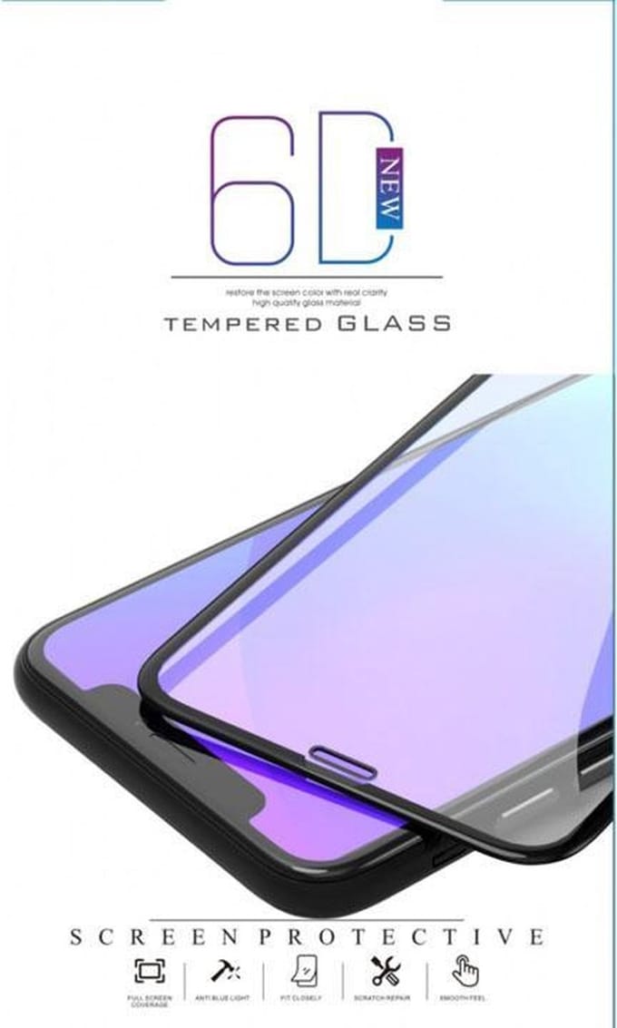 MM&A 6D Tempered Glass Screen Protector geschikt voor Apple iPhone 12/12 Pro Zwart