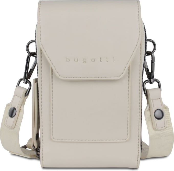 bugatti Schoudertas Telefoontasje Almata Mobile Purse Bag Beige Crème