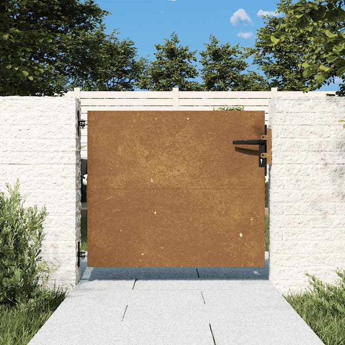 vidaXL - Poort - 85x100 - cm - cortenstaal