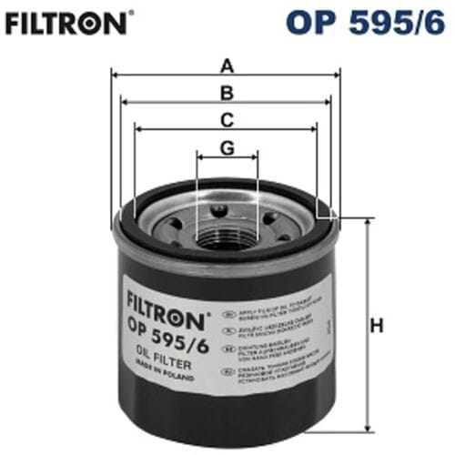 Oliefilter FILTRON OP 595/6