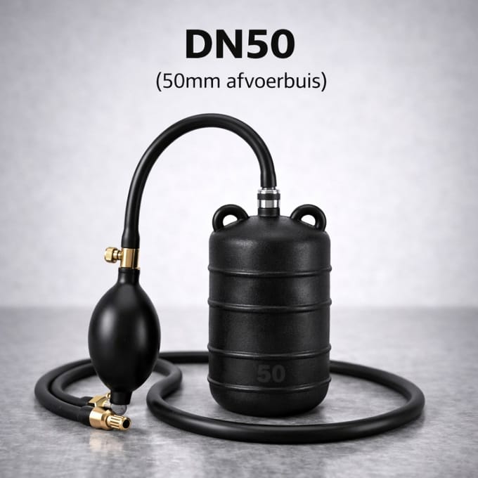 Rioolballon – Opblaasbare Pijpplug – Riool Afsluiter DN50 – Voorkomt Terugstromend Rioolwater – Complete Set Met Pomp