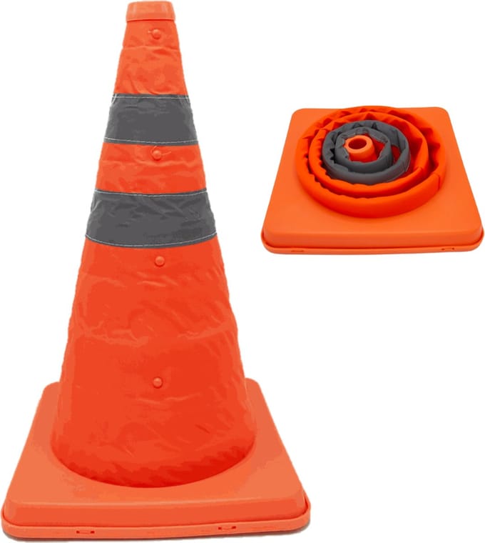 Opvouwbare Pion - 41 cm hoog – Reflecterend – Pilon – Pionnen