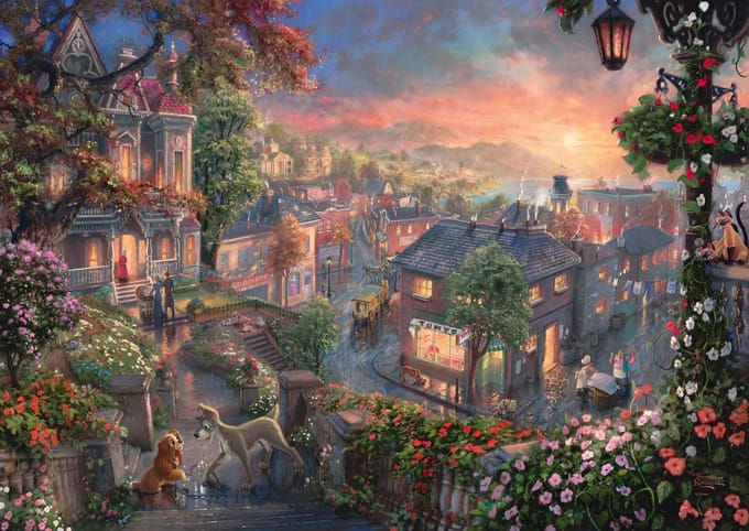 Schmidt Disney Classics - Lady & The Tramp/ Lady & de Vagebond Puzzel - 1000 stukjes