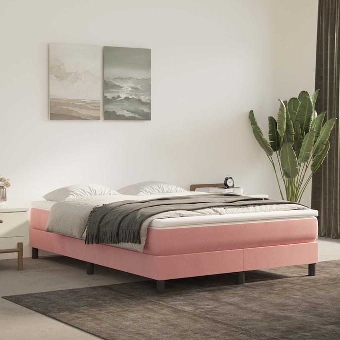 vidaXL - Pocketveringmatras - 140 - x - 220 - x - 20 - cm - Roze