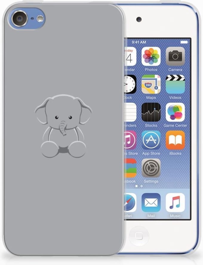 Apple iPod Touch 5 | 6 Telefoonhoesje met Naam Grijs Baby Olifant