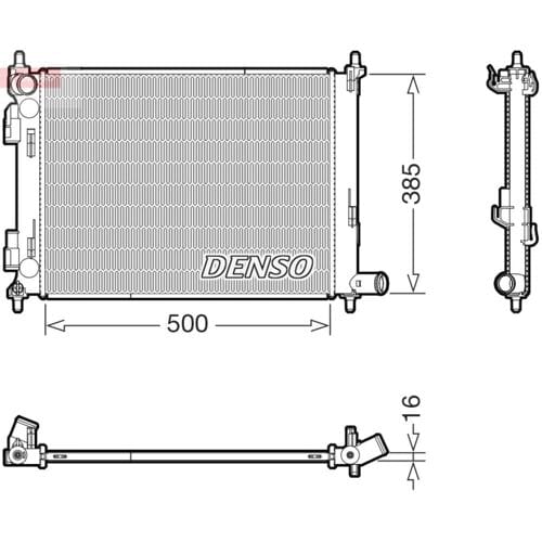 Radiator, motorkoeling DENSO DRM43013