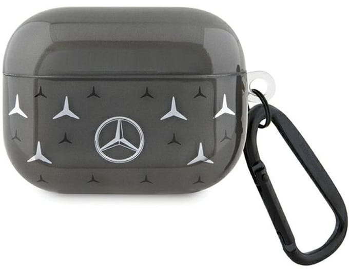 Mercedes Serie - Etui voor AirPods Pro - Zwart - Large Star Pattern - Luxe Design