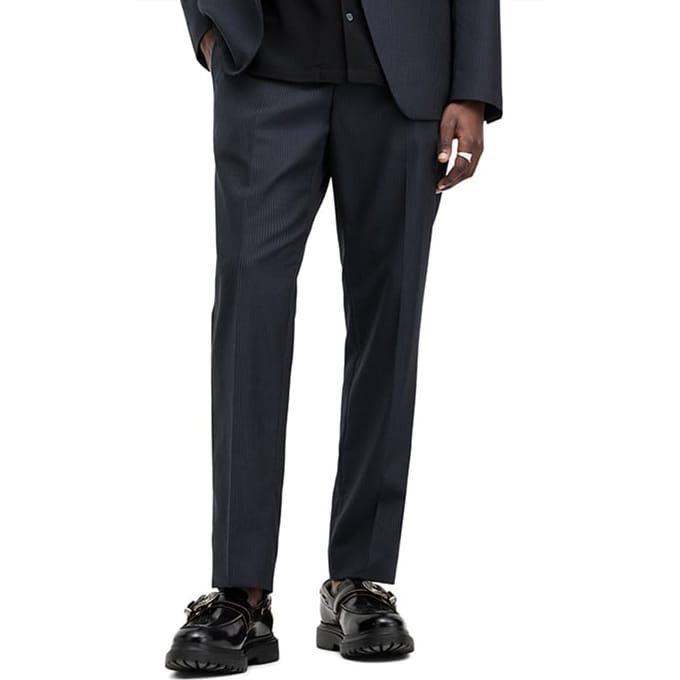 AllSaints Howling Trouser Ink Blue Größe: W38 | Bundfaltenhosen Outlet | Herren | Blau