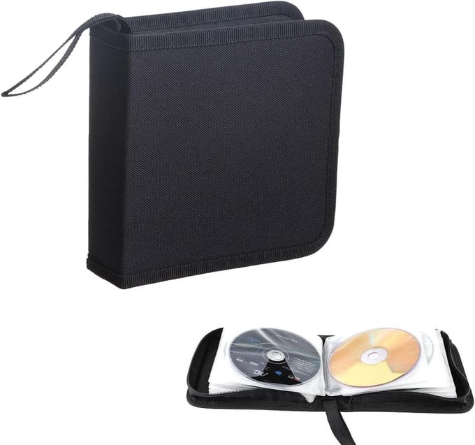 Inovra Plus - CD Opbergmap Zwart voor 40 CD/DVD-discs - Auto en Thuis Opbergmogelijkheid