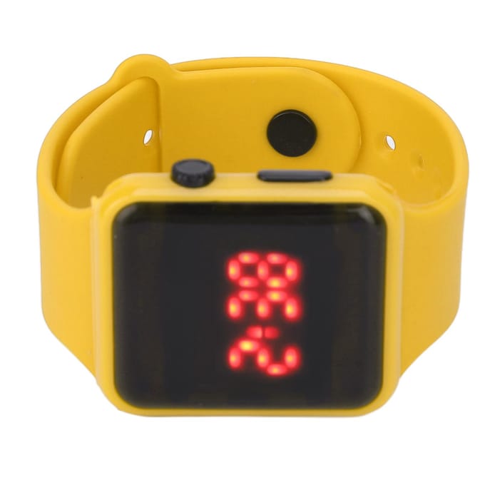 Sport Horloge LED Scherm Vierkante Vorm Achtergrondverlichting Ontwerp Digitaal Kinderhorloge voor Vrije Tijd black