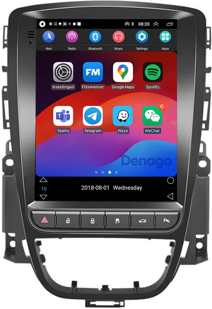 Carplay autoradio voor Opel Astra | Astra J | Cascada | 2009 t/m 2019 | Android 10.1 | 9.7 INCH | Draadloos Apple Carplay & Android Auto | 2GB + 32GB | 4-Core processor | Denago | 2025 model | 2009 t/m 2014 2015 2016 2017 2018 2019 | Bluetooth & Wifi