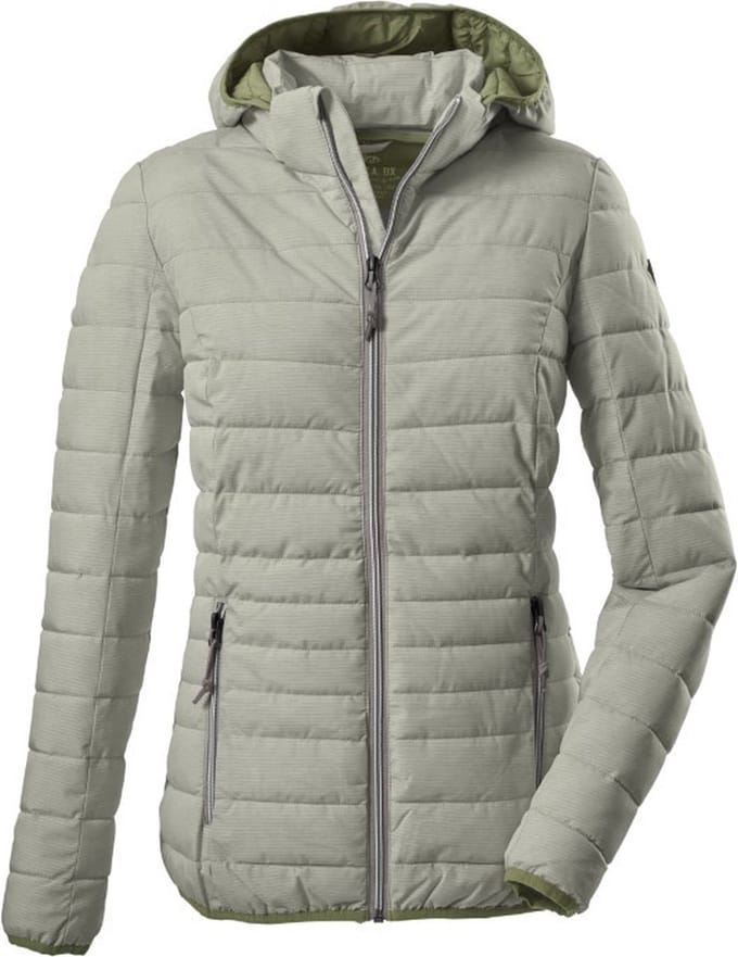 GIGA by Killtec dames jas - tussenjas dames - padded - 34313 - Uyaka - groen stripe - maat 36