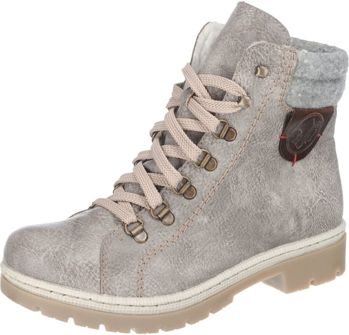 Rieker dames veterboot grijs
