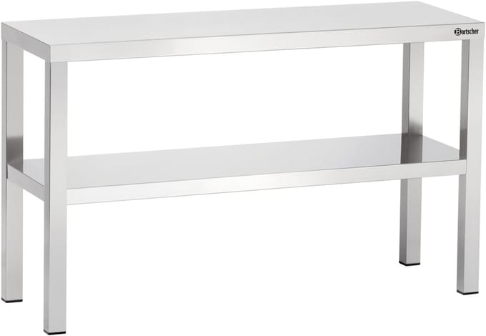 Etagere Roestvrij Staal Dubbel, B 1000 mm