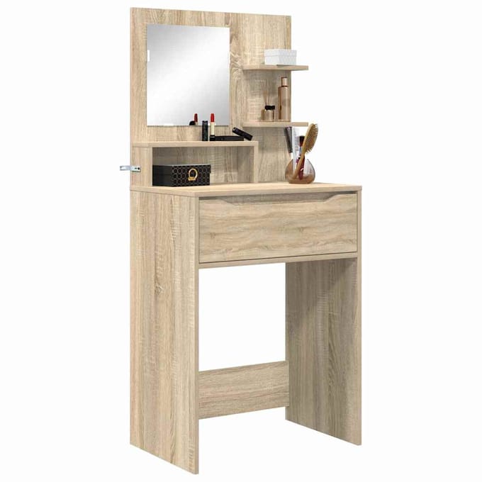 vidaXL - Slaapkamerkaptafels - Sonoma - Eiken - 60 - x - 39,5 - x - 135 - cm