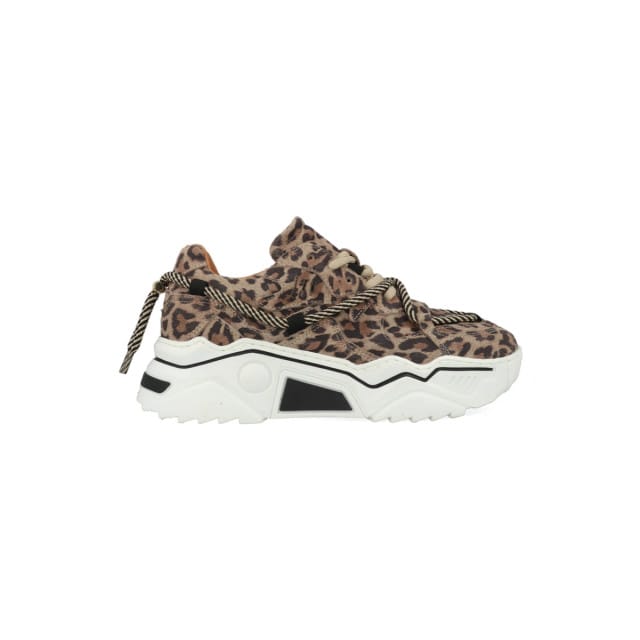 DWRS® Dames Sneakers - Beige - 80% Leer - Maat 38
