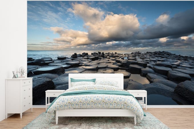 Behang - Fotobehang De Giant’s Causeway - Breedte 295 cm x hoogte 220 cm
