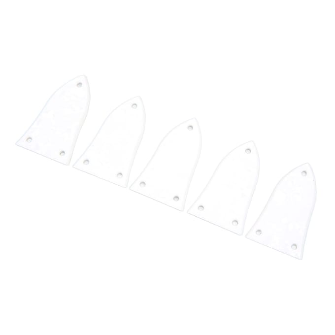 5 Stuks Witte Gitaar Truss Rod Cover Set 3 Gaten Plastic Elektrische Gitaar Bas Truss Rod Cover Plaat Kit white