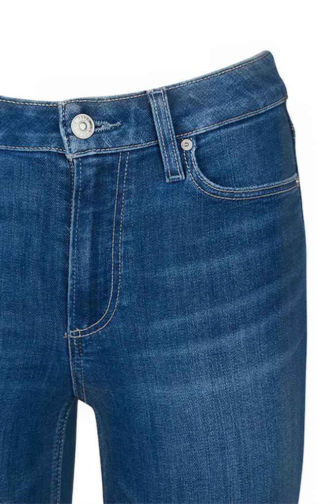 PAIGE Colette Crop Flare Raw Hem Hydrangea Distressed Taglia: W23 | Pantaloni larghi Outlet | Donna
