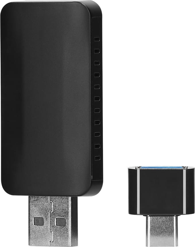 Draadloze CarPlay Module - Auto Adapter - Veiliger Rijden - Snelle Automatische Koppeling - Compact Formaat - Zwart