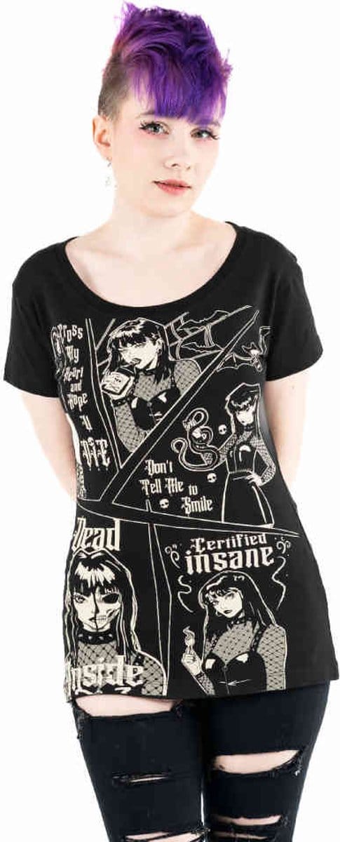 Heartless - Certified Insane Dames T-shirt - XXL - Zwart