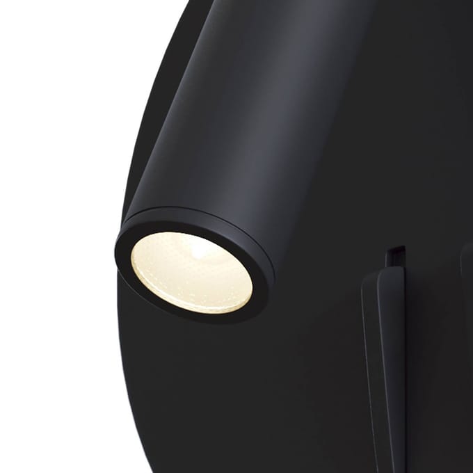 Maytoni los 176 LED wandlamp 3000K rond zwart
