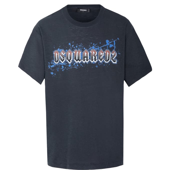 T-shirt met Iron-logo print