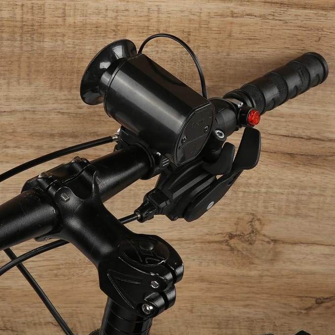 Fietsbel Hoorn Luid Geluid 6 Geluidsmodi Veiligheid Fietsuitrusting voor Fiets black