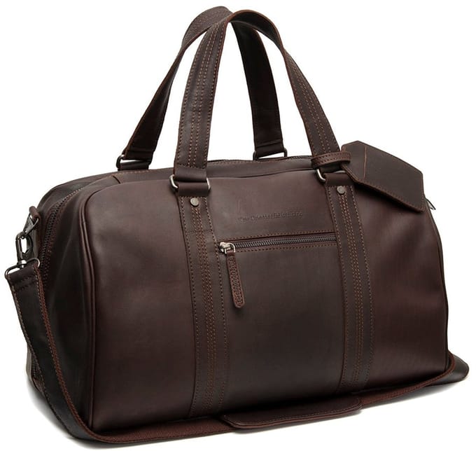The Chesterfield Brand Volenza Waxed Pull Up Weekendtas - Reistas - Bruin