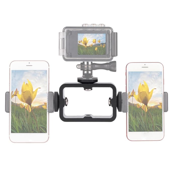Multifunctionele Mobiele Telefoon Cliphouder 3-Posities Beugel voor Live Uitzending Selfie voor Camera black